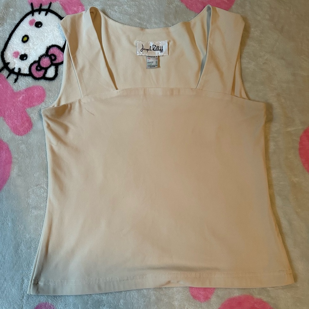 Vintage women’s Joseph Ribkoff off white tank top size 6 (fits small/medium)